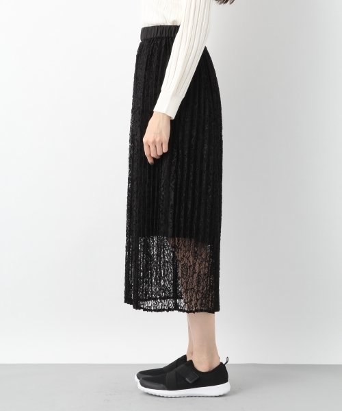 LEPSIM(レプシィム)の「レースプリーツロングスカート 773884(スカート・レディース・ブラック/カーキ・MEDIUM/LARGE)」の6枚目の写真