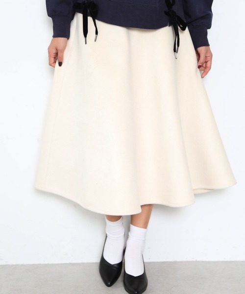 FREE'S MART（フリーズマート）の「Ｆメルトンサーキュラースカート（スカート・レディース・オレンジ/ホワイト・MEDIUM/SMALL）」の16枚目の写真