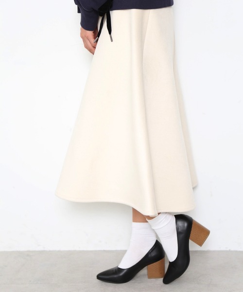 FREE'S MART（フリーズマート）の「Ｆメルトンサーキュラースカート（スカート・レディース・オレンジ/ホワイト・MEDIUM/SMALL）」の3枚目の写真