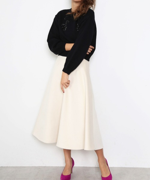 FREE'S MART（フリーズマート）の「Ｆメルトンサーキュラースカート（スカート・レディース・オレンジ/ホワイト・MEDIUM/SMALL）」の19枚目の写真