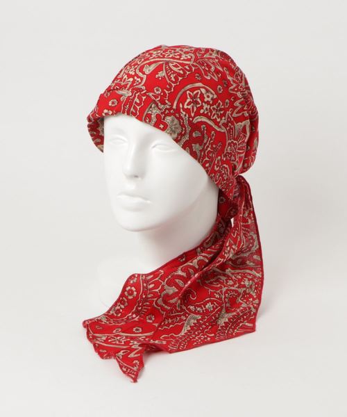 チャイハネ（チャイハネ）の「【チャイハネ】レトロプリント リボンターバンキャップ（キャップ・レディース・ネイビー/レッド/ターコイズブルー/ブルー/ブラックミックス/ブルー系その他/オレンジ系その他・FREE）」の18枚目の写真