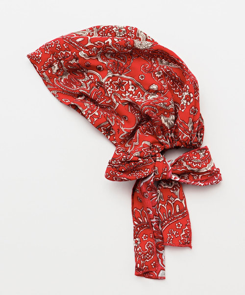 チャイハネ（チャイハネ）の「【チャイハネ】レトロプリント リボンターバンキャップ（キャップ・レディース・ネイビー/レッド/ターコイズブルー/ブルー/ブラックミックス/ブルー系その他/オレンジ系その他・FREE）」の14枚目の写真