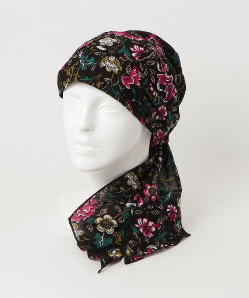 チャイハネ（チャイハネ）の「【チャイハネ】レトロプリント リボンターバンキャップ（キャップ・レディース・ネイビー/レッド/ターコイズブルー/ブルー/ブラックミックス/ブルー系その他/オレンジ系その他・FREE）」の19枚目の写真