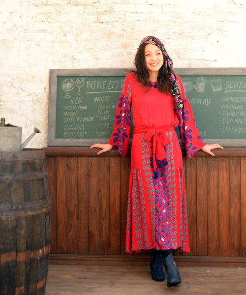 チャイハネ（チャイハネ）の「【チャイハネ】レトロプリント リボンターバンキャップ（キャップ・レディース・ネイビー/レッド/ターコイズブルー/ブルー/ブラックミックス/ブルー系その他/オレンジ系その他・FREE）」の17枚目の写真