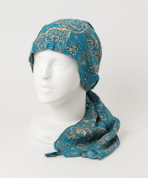 チャイハネ（チャイハネ）の「【チャイハネ】レトロプリント リボンターバンキャップ（キャップ・レディース・ネイビー/レッド/ターコイズブルー/ブルー/ブラックミックス/ブルー系その他/オレンジ系その他・FREE）」の8枚目の写真