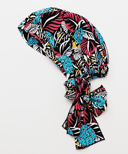 チャイハネ（チャイハネ）の「【チャイハネ】レトロプリント リボンターバンキャップ（キャップ・レディース・ネイビー/レッド/ターコイズブルー/ブルー/ブラックミックス/ブルー系その他/オレンジ系その他・FREE）」の10枚目の写真