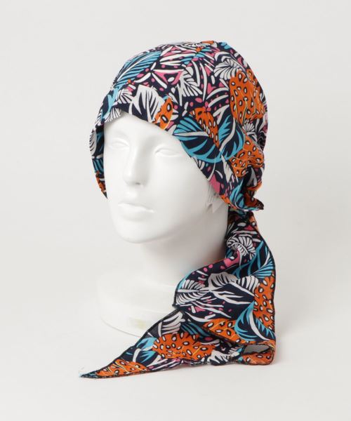 チャイハネ（チャイハネ）の「【チャイハネ】レトロプリント リボンターバンキャップ（キャップ・レディース・ネイビー/レッド/ターコイズブルー/ブルー/ブラックミックス/ブルー系その他/オレンジ系その他・FREE）」の13枚目の写真