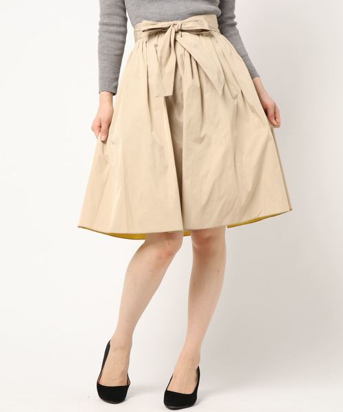 NARACAMICIE（ナラカミーチェ）の「【2WEY】リバーシブルギャザースカート（スカート・レディース・ネイビー/ベージュ/ベージュ系その他・MEDIUM）」の10枚目の写真