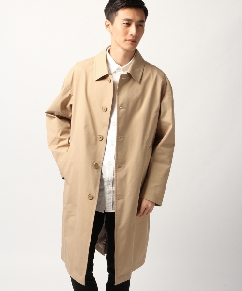 GLOBAL WORK（グローバルワーク）の「ステンカラーコート/775842（ステンカラーコート・メンズ・ネイビー/ライトベージュ・LARGE/MEDIUM/SMALL）」の2枚目の写真