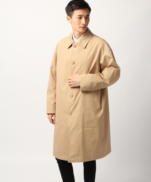 GLOBAL WORK（グローバルワーク）の「ステンカラーコート/775842（ステンカラーコート・メンズ・ネイビー/ライトベージュ・LARGE/MEDIUM/SMALL）」の5枚目の写真