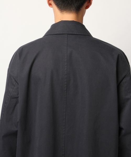 GLOBAL WORK（グローバルワーク）の「ステンカラーコート/775842（ステンカラーコート・メンズ・ネイビー/ライトベージュ・LARGE/MEDIUM/SMALL）」の13枚目の写真