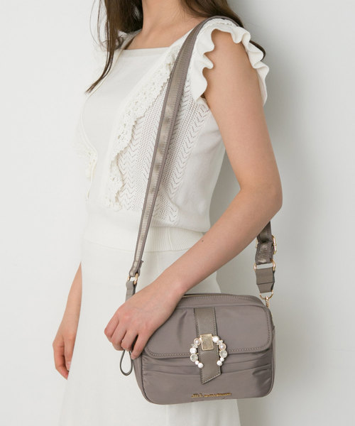 ☆JILLSTUART☆ナイロン チェーン ショルダーバッグ ☆関税込☆JILLSTUART☆COCO チェーン NYLON ショルダーバッグ M