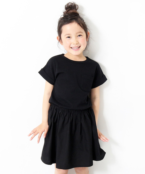 devirock（デビロック）の「無地ベーシック半袖ドッキングワンピース（ワンピース・キッズ・その他6/その他3/その他5/その他4/その他2/その他1/その他7・160cm/110cm/130cm/120cm/140cm/100cm/150cm）」の3枚目の写真