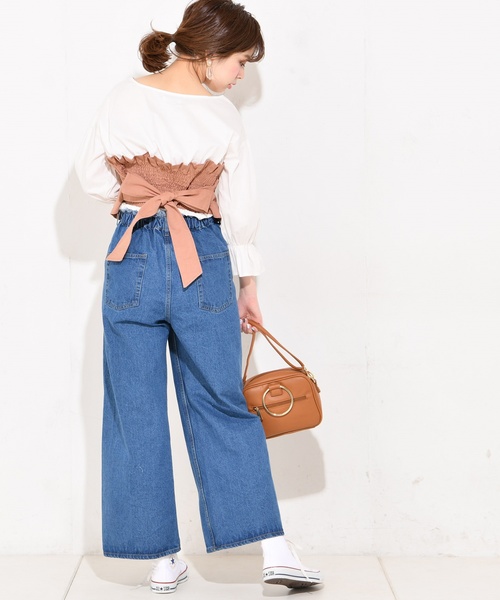 natural couture（ナチュラルクチュール）の「ビスチェドッキングブラウス（シャツ/ブラウス・レディース・ブラック/ベージュ/ピンク/その他・FREE）」の20枚目の写真