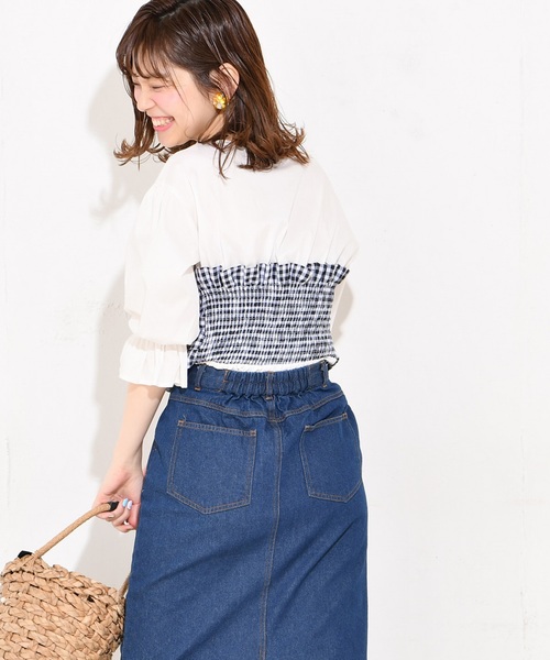 natural couture（ナチュラルクチュール）の「ビスチェドッキングブラウス（シャツ/ブラウス・レディース・ブラック/ベージュ/ピンク/その他・FREE）」の12枚目の写真