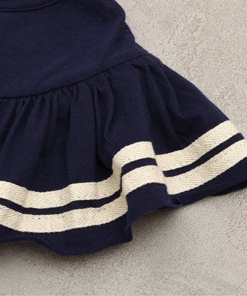 allolun.（オールオルン）の「ラインフリルＴシャツ（Tシャツ/カットソー・キッズ・キナリ/ネイビー・90/140/100/110/120/130）」の8枚目の写真