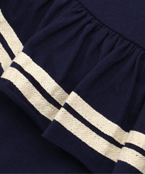 allolun.（オールオルン）の「ラインフリルＴシャツ（Tシャツ/カットソー・キッズ・キナリ/ネイビー・90/140/100/110/120/130）」の10枚目の写真