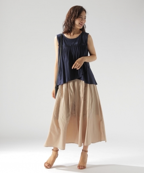 BAYFLOW（ベイフロー）の「GOOD PRICE／フリルノースリーブトップス（Tシャツ/カットソー・レディース・ネイビー/ブルー/グリーン・SMALL/MEDIUM）」の5枚目の写真