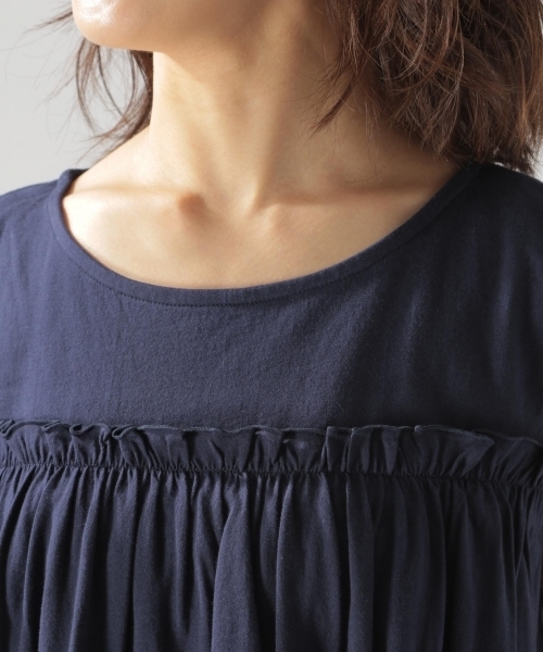 BAYFLOW（ベイフロー）の「GOOD PRICE／フリルノースリーブトップス（Tシャツ/カットソー・レディース・ネイビー/ブルー/グリーン・SMALL/MEDIUM）」の10枚目の写真