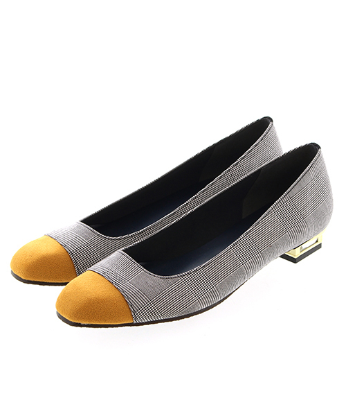 JELLY BEANS(ジェリービーンズ)の「ビジューヒールスクエアトゥパンプス(113-3274)JELLY BEANS(ジェリービーンズ)(パンプス・レディース・ブラック/チェック/パープル・22/22.5/23/23.5/24/24.5/25)」の7枚目の写真