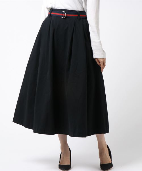 rps（アールピーエス）の「ラインベルト付フレアースカート（スカート・レディース・ブラック/インディゴブルー/ブルー/カーキブラウン・M）」の14枚目の写真