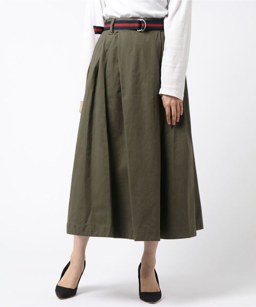 rps（アールピーエス）の「ラインベルト付フレアースカート（スカート・レディース・ブラック/インディゴブルー/ブルー/カーキブラウン・M）」の15枚目の写真