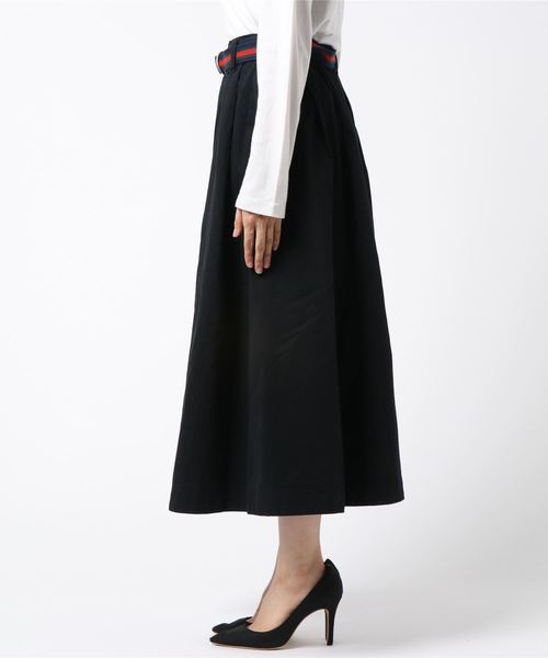 rps（アールピーエス）の「ラインベルト付フレアースカート（スカート・レディース・ブラック/インディゴブルー/ブルー/カーキブラウン・M）」の12枚目の写真