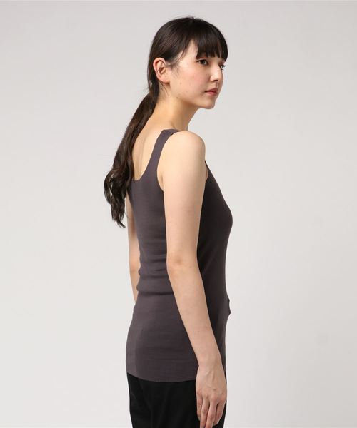 RIVE DROITE（リヴドロワ）の「シームレスタンク（タンクトップ・レディース・チャコールグレー・FREE）」の2枚目の写真