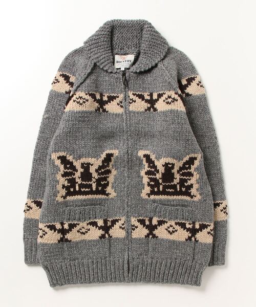 HOUSTON（ヒューストン）の「【HOUSTON】COWICHAN SWEATER(EAGLE)（その他アウター・メンズ・ブラック/ブラウン/グレー・MEDIUM/LARGE）」の2枚目の写真