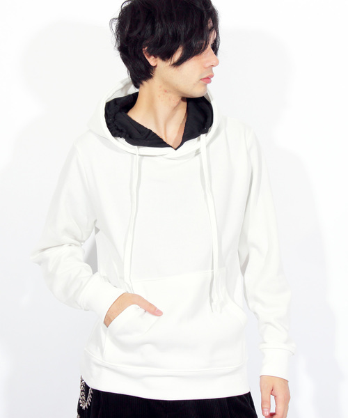 ８(eight)（エイト）の「ダブルフード プルオーバー パーカー（パーカー・メンズ・ホワイト/ブラック/グレー/レッド/ネイビー・MEDIUM/LARGE）」の2枚目の写真