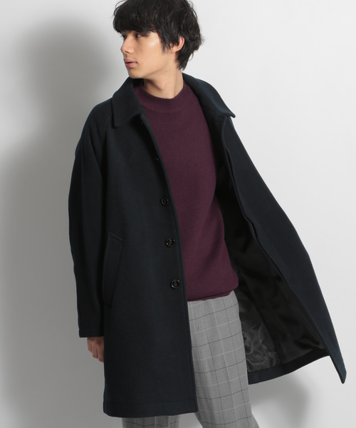 niko and...（ニコアンド）の「ケープメリノステンカラコート（ステンカラーコート・メンズ・チャコール/ネイビー/ブラウン・MEDIUM/LARGE）」の3枚目の写真