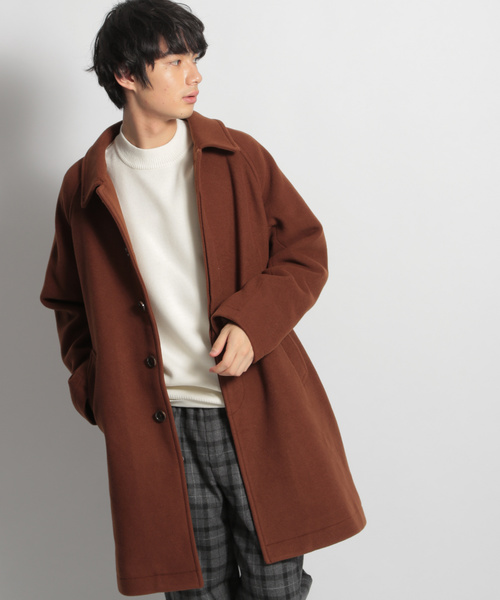 niko and...（ニコアンド）の「ケープメリノステンカラコート（ステンカラーコート・メンズ・チャコール/ネイビー/ブラウン・MEDIUM/LARGE）」の2枚目の写真