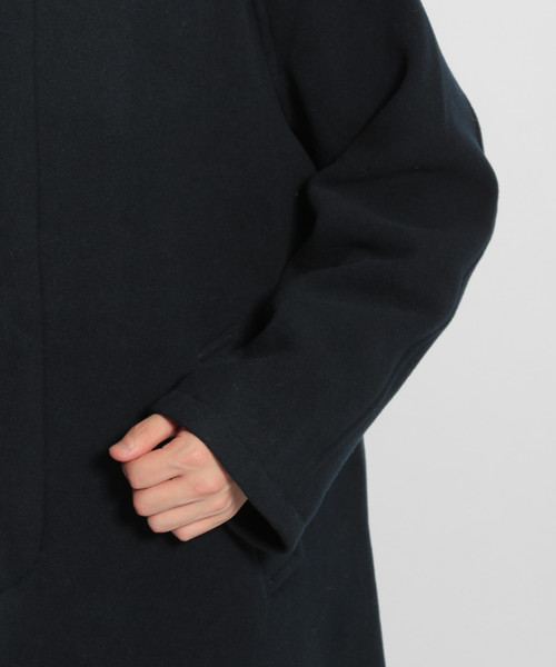 niko and...（ニコアンド）の「ケープメリノステンカラコート（ステンカラーコート・メンズ・チャコール/ネイビー/ブラウン・MEDIUM/LARGE）」の11枚目の写真