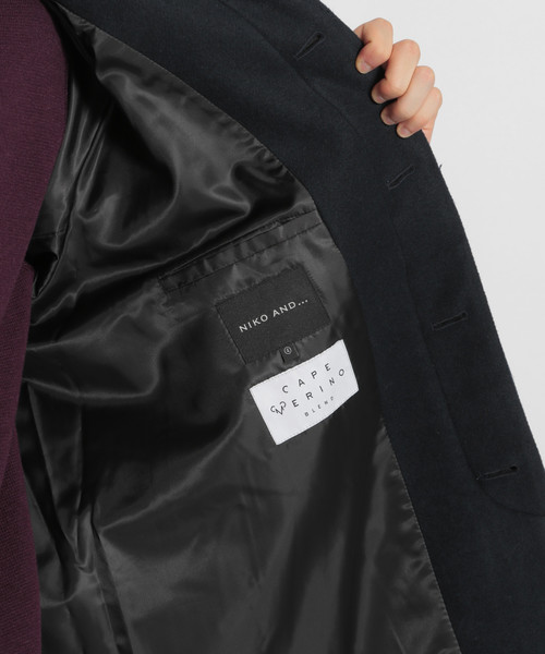 niko and...（ニコアンド）の「ケープメリノステンカラコート（ステンカラーコート・メンズ・チャコール/ネイビー/ブラウン・MEDIUM/LARGE）」の21枚目の写真