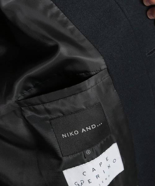 niko and...（ニコアンド）の「ケープメリノステンカラコート（ステンカラーコート・メンズ・チャコール/ネイビー/ブラウン・MEDIUM/LARGE）」の14枚目の写真