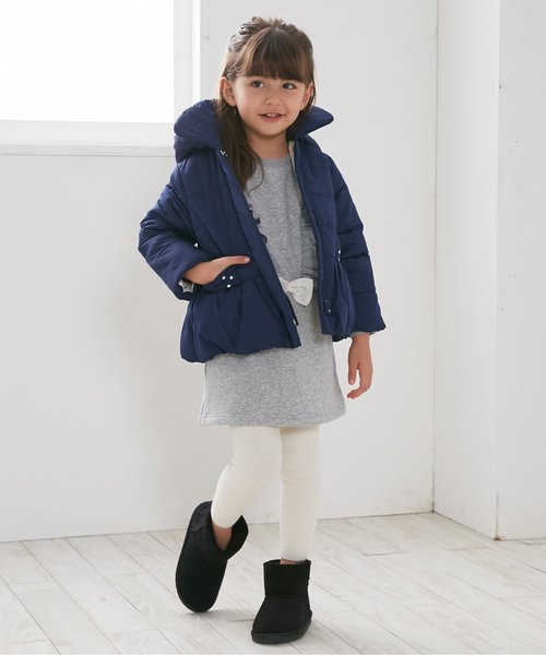 apres les cours（アプレレクール）の「裏シャギーワンピース（ワンピース・キッズ・グレー/ネイビー/ピンク・100/110/80/90/140/120/130）」の8枚目の写真