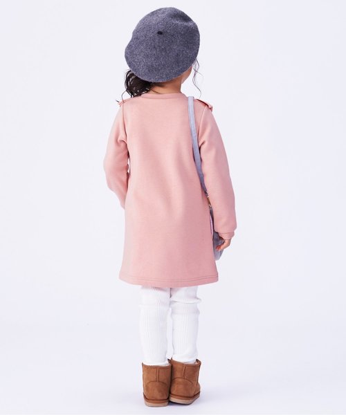 apres les cours（アプレレクール）の「裏シャギーワンピース（ワンピース・キッズ・グレー/ネイビー/ピンク・100/110/80/90/140/120/130）」の17枚目の写真