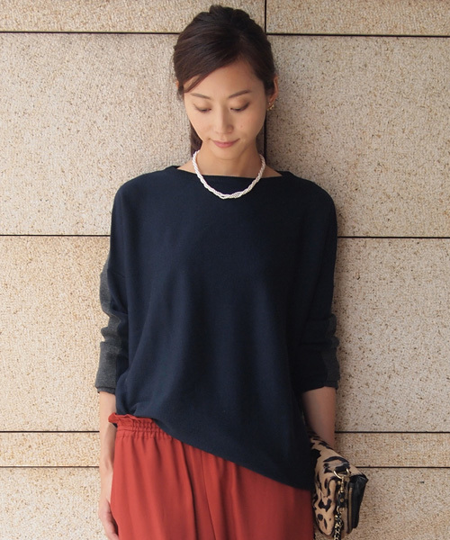 BEAUTY&YOUTH UNITED ARROWS(ビューティーアンドユースユナイテッドアローズ)の「BYBC ∵ソモウスクエアプルオーバー (bl)(fyoww) ◆(ニット/セーター・レディース・ホワイト/グレー/ネイビー/レッド/オフホワイト/ダークグレー・FREE)」の1枚目の写真