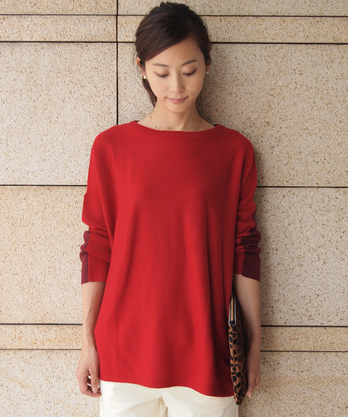 BEAUTY&YOUTH UNITED ARROWS(ビューティーアンドユースユナイテッドアローズ)の「BYBC ∵ソモウスクエアプルオーバー (bl)(fyoww) ◆(ニット/セーター・レディース・ホワイト/グレー/ネイビー/レッド/オフホワイト/ダークグレー・FREE)」の6枚目の写真