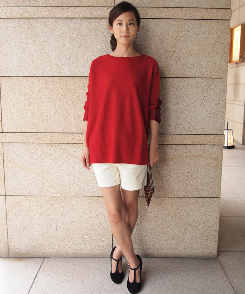 BEAUTY&YOUTH UNITED ARROWS(ビューティーアンドユースユナイテッドアローズ)の「BYBC ∵ソモウスクエアプルオーバー (bl)(fyoww) ◆(ニット/セーター・レディース・ホワイト/グレー/ネイビー/レッド/オフホワイト/ダークグレー・FREE)」の9枚目の写真