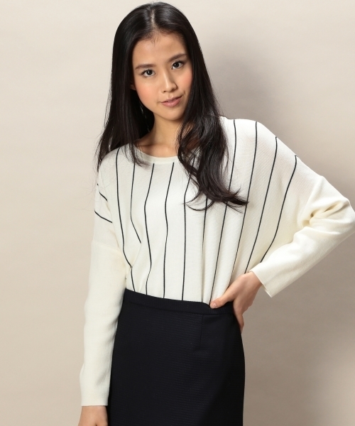 BEAUTY&YOUTH UNITED ARROWS(ビューティーアンドユースユナイテッドアローズ)の「BYBC ∵ソモウスクエアプルオーバー (bl)(fyoww) ◆(ニット/セーター・レディース・ホワイト/グレー/ネイビー/レッド/オフホワイト/ダークグレー・FREE)」の3枚目の写真