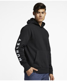 Hurley  | M HRLY BURN BABY FLEECE PO LS/ハーレー 長袖 プルオーバーパーカー 袖プリント バックプリント(パーカー)