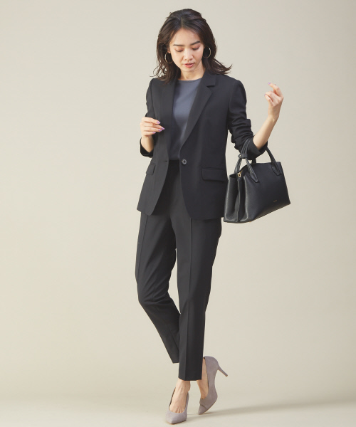 qualite（カリテ）の「2WAYストレッチジャケット（テーラードジャケット・レディース・ブラック/ベージュ・40/38/36）」の16枚目の写真