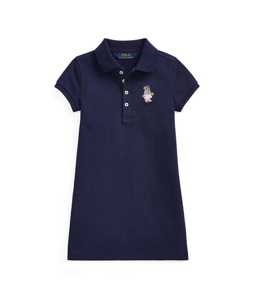 Polo Ralph Lauren Childrenswear ポロラルフローレンチャイルドウェア の フレンチ ベア メッシュ ポロ ドレス ワンピース Wear