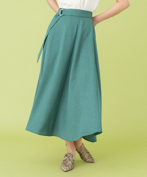 UNITED TOKYO（ユナイテッドトウキョウ）の「麻調サーキュラースカート（スカート・レディース・グリーン/ピンク/ブラック/ブラウン/ブルー・1）」の15枚目の写真
