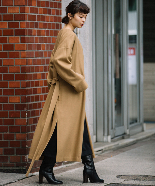 Munich(ミューニック)の「コンプレッションウール ノーカラーコート(その他アウター)」|キャメル