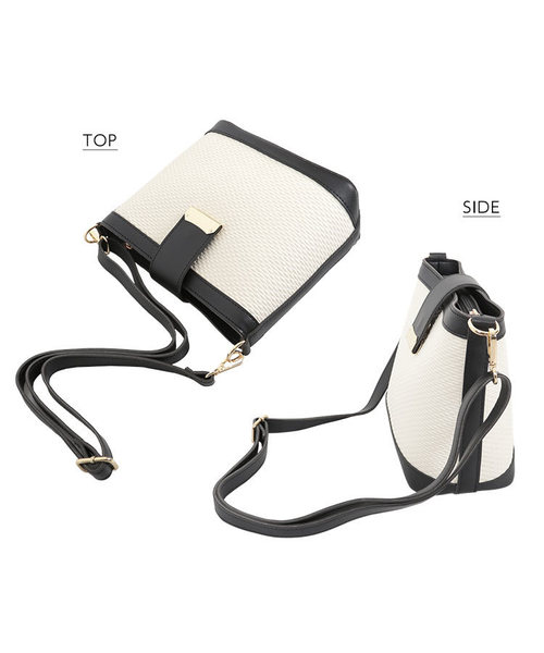 KOBE LETTUCE(コウベレタス)の「フロント金具配色ショルダーバッグ(ショルダーバッグ・レディース・ベージュ/ブラウン/ブラック・FREE)」の8枚目の写真