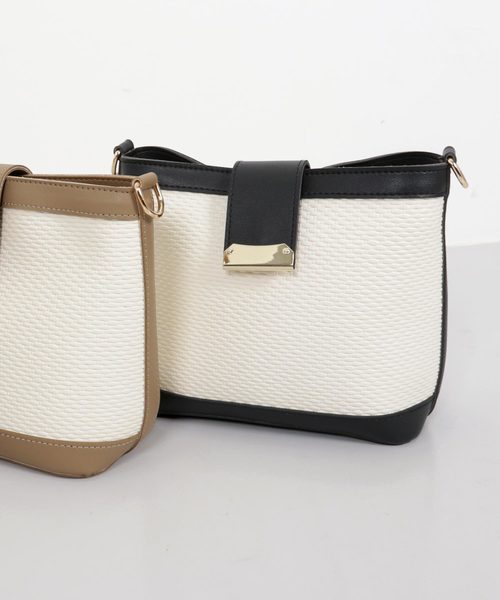 KOBE LETTUCE(コウベレタス)の「フロント金具配色ショルダーバッグ(ショルダーバッグ・レディース・ベージュ/ブラウン/ブラック・FREE)」の19枚目の写真