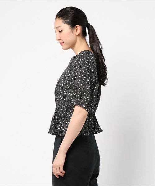 Heather（ヘザー）の「高橋愛コラボハナガラブラウス　847825（シャツ/ブラウス・レディース・ホワイト系その他/ブラック系その他/レッド系その他・FREE）」の4枚目の写真