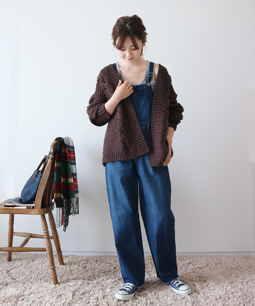 AMERICAN HOLIC(アメリカンホリック)の「ケーブルニットショートカーディガン *(カーディガン/ボレロ・レディース・ブラウン/アイボリー/ベージュ系その他2・FREE)」の11枚目の写真